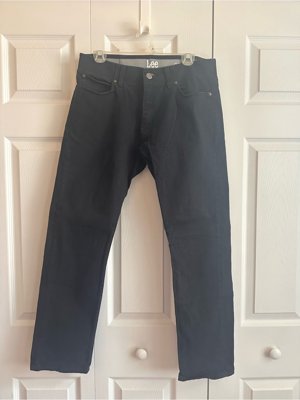 Lee Black Straight-Leg Jeans for Men